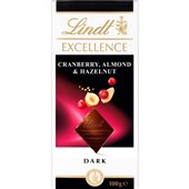 LINDT EXCELLENCE CRANBERRY ALMOND HAZELNUT 100G X 20