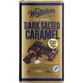 WHITTAKERS BLOCK DARK SALTED CARAMEL 250G X 12