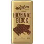 WHITTAKERS BLOCK HAZELNUT 200G X 12