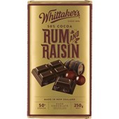 WHITTAKERS BLOCK RUM  RAISIN 250G X 12