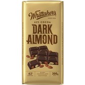 WHITTAKERS BLOCK DARK ALMOND 200G X 14