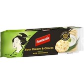 FANTASTIC RICE CRACKERS SOUR CREAM  CHIVES 100G X 12
