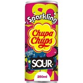 CHUPA CHUPS SPARKLING SOUR STRAWBERRY 250ML X 24
