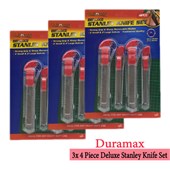 DELUXE STANLEY KNIFE SET 4PC