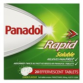 PANADOL RAPID SOLUBLE 20PK TABS X 6