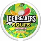 ICE BREAKERS SOURS WATERMELON GREEN APPLE TANGERINE 42G X 8