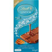 LINDOR TABLET SALTED CARAMEL 100G X 12