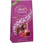 LINDOR SHARING BAG RASPBERRY  CREAM 125G X 8