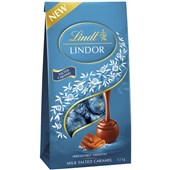 LINDOR BAG MILK SALTED CARAMEL 123G X 8