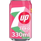 7UP PINK LEMONADE ZERO SUGAR 330ML X 24