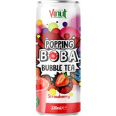 POPPING BOBBA BUBBLE TEA STRAWBERRY 320ML X 24