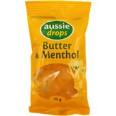 AUSSIE DROPS BUTTER MENTHOL 70G X 12