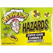 WARHEADS SOUR HAZARDS THEATRE BOX 99G X 12