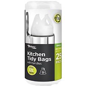 KITCHEN TIDY BAGS WHANDLE 12L X 25PK